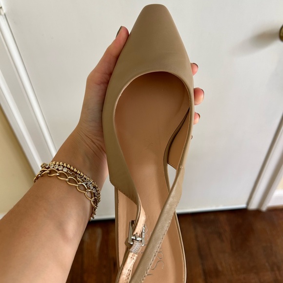 Franco Sarto Nude Slingback Heels - Picture 6 of 6